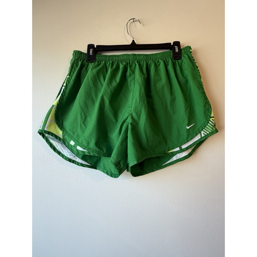 Nike‎ Dri-Fit Green 'JUST DO IT' Side Panel Lined Running Shorts 407320 Sz XL